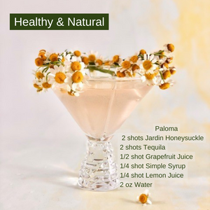 healthy and natural paloma honeysuckle cocktail
