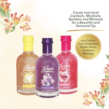 Mini Cocktail Mixers: Rose, Lavender, Honeysuckle - 3 Bottle Sampler Set