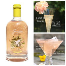 one shot or two shots of jardin mixers for beautiful sensorial mixology